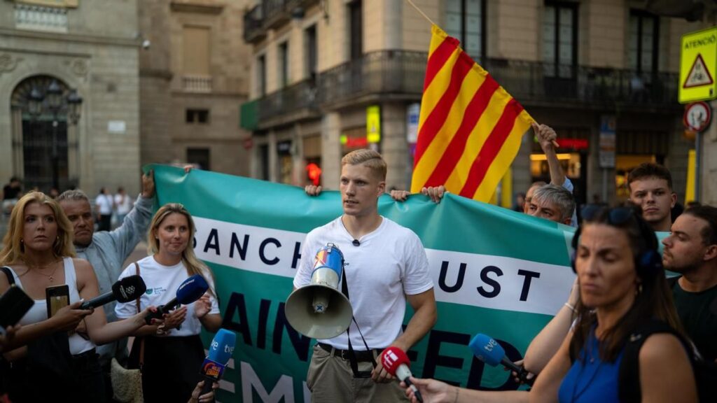 Concentración de Save Europe Act en Barcelona