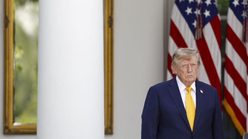 US President Trump hosts an education event in the Rose Garden