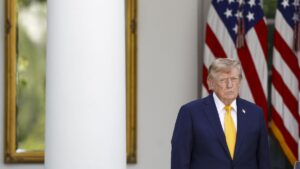 US President Trump hosts an education event in the Rose Garden