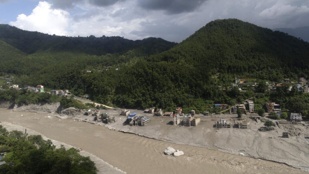 Aftermath of flash flood along Nepal-Tibet border