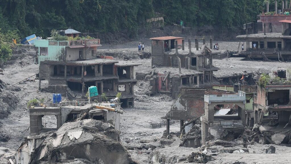 Aftermath of flash floods along Nepal-Tibet border