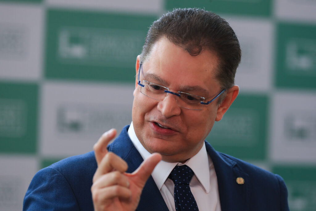 Brasília (DF) 19-12-2024 Deputado Sóstenes Cavalcante durante coletiva a imprensa no salão verde da Câmara dos Deputados. Foto Lula Marques/ Agência Brasil