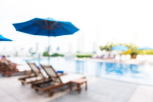 Abstract blur swimming pool