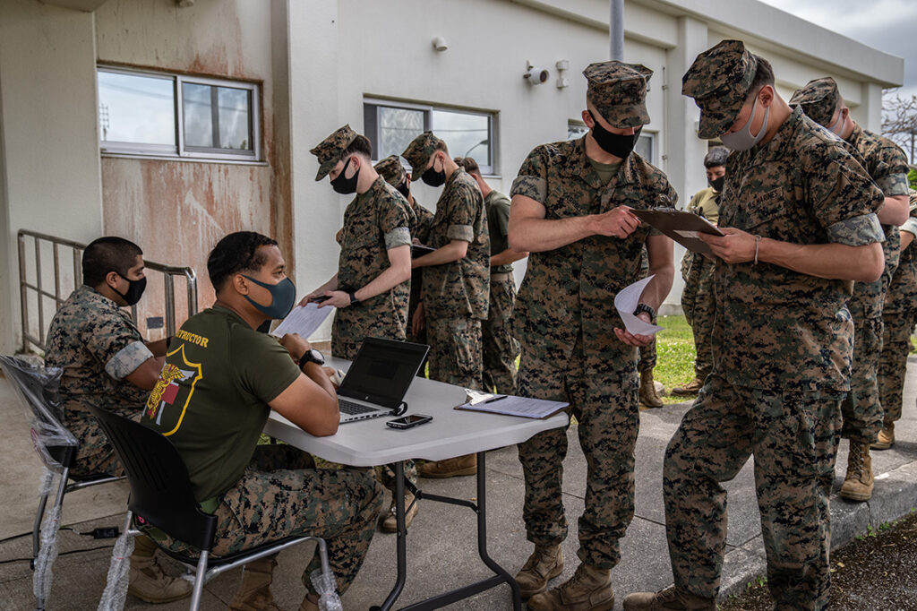 U.S Marines On Okinawa Receive Coronavirus Vaccination