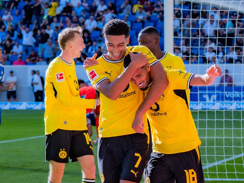 1. Bundesliga, 2. Spieltag, TSG 1899 Hoffenheim vs. Borussia Dortmund am 05.09.2026WICHTIGER HINWEIS: Gemäß den Vorgaben der DFL und des DFB ist es untersagt, in dem Stadion und/oder vom Spiel angefertigte Fotoaufnahmen in Form von Sequenzbildern und/