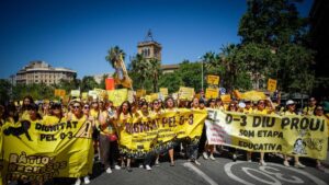 Manifestación de la etapa educativa 0-3 años en Barcelona
