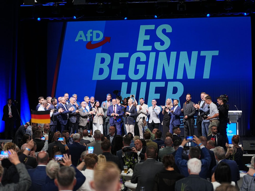 Landtagswahl in Sachsen-Anhalt - Wahlparty AfD