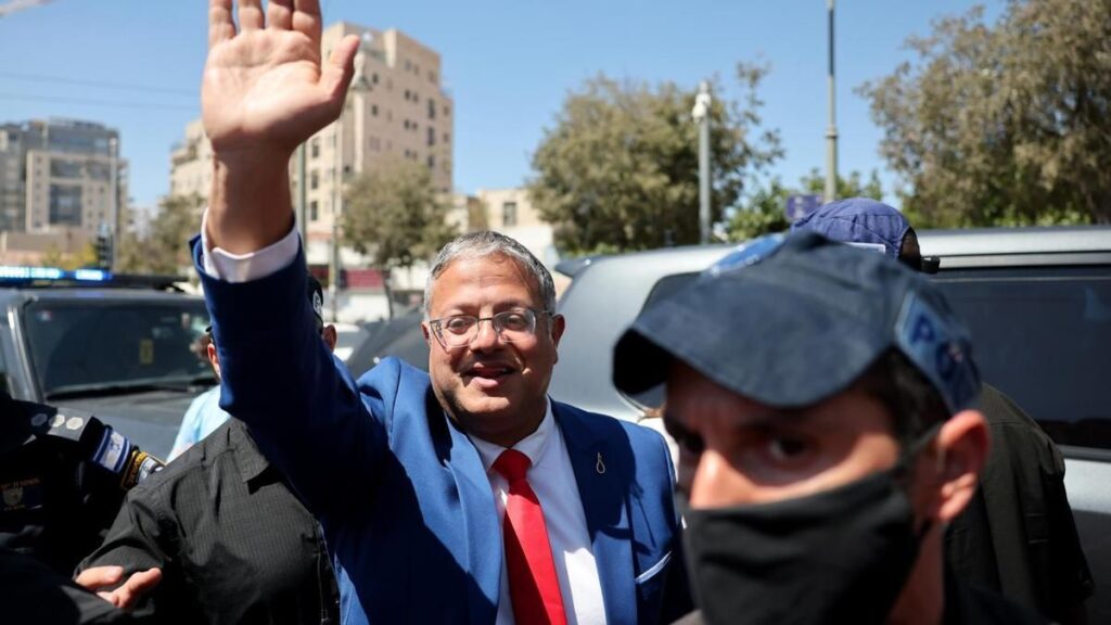 Israeli National Security Minister Ben-Gvir campaigns for Knesset elections